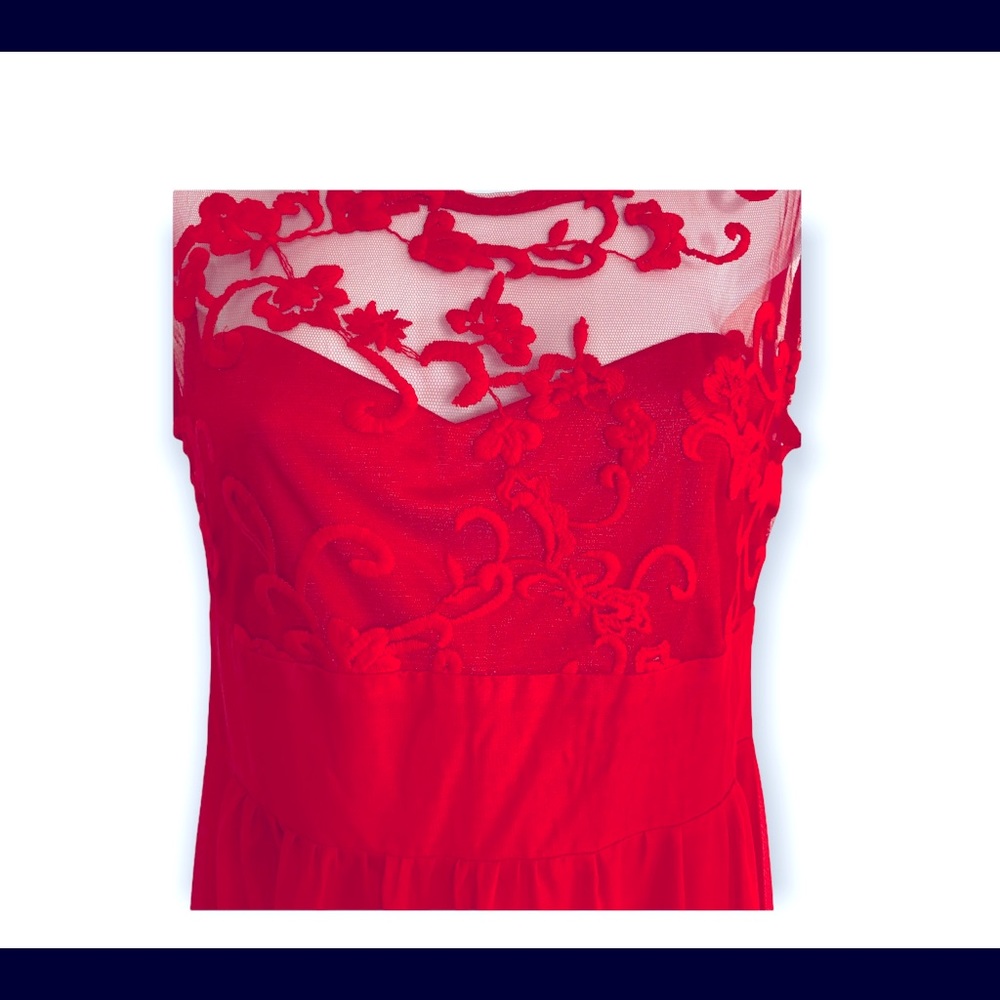 Rafunla Red Gown Sz L - Picture 8 of 8